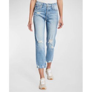 NEW MOTHER The Tomcat High-Rise Distressed Jeans